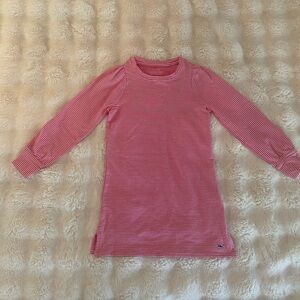 Vineyard Vines Red and White Striped Long Sleeve Sweatshirt Dress